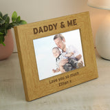 Personalised 6x4 Daddy and Me Photo Frame (Oak)