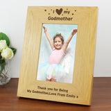 Personalised Oak Finish 4X6 Inch, I Heart My Photo Frame