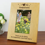 Personalised Oak Finish 4X6 Inch, I Heart My Photo Frame