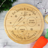 Personalised Christmas Eve Round Treats Board