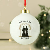 Personalised Mrs & Mrs Bauble