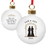 Personalised Mrs & Mrs Bauble