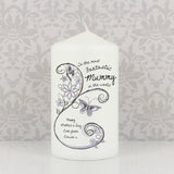 Personalised Flower Pattern Pillar Candle