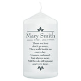 Personalised In Loving Memory Pillar Candle