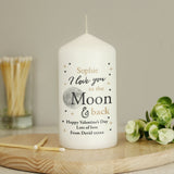 Personalised To the Moon and Back... Candle