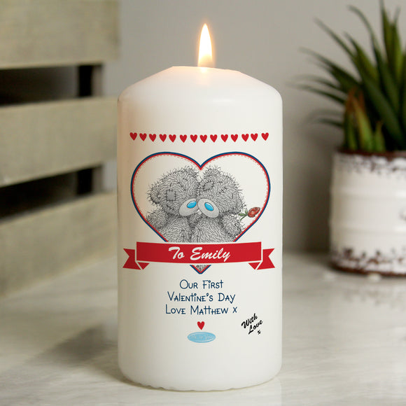 Personalised Me to You Couple Pillar Candle