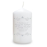 Personalised Sentiments Pillar Candle