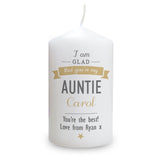Personalised I Am Glad... Pillar Candle