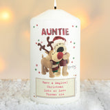 Personalised Boofle Christmas Reindeer Candle