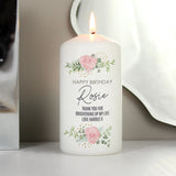 Personalised Abstract Rose Candle