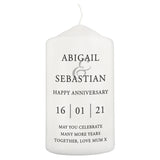 Personalised Couples Pillar Candle