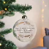 Personalised Pet Glass Bauble
