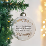 Personalised Pet Glass Bauble
