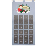 Personalised Elf Advent Calendar In Silver Grey