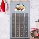 Personalised Elf Advent Calendar In Silver Grey