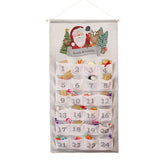 Christmas advent calendar with Santa Claus design on a white background