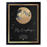 Personalised You Are My Sun My Moon Black Framed Print