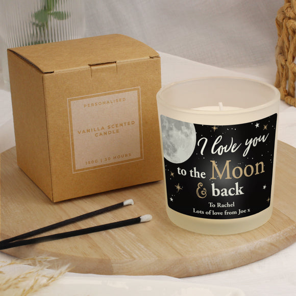 Personalised Moon & Stars Me To You Scented Jar Candle