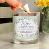 Personalised Springtime Jar Candle
