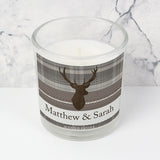 Personalised Highland Stag Scented Jar Candle