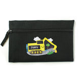 Personalised Black Digger Pencil Case