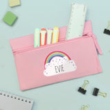Personalised Pink Rainbow Pencil Case