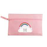 Personalised Pink Rainbow Pencil Case
