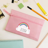 Personalised Pink Rainbow Pencil Case