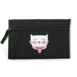 Personalised Black Cute Cat Pencil Case