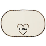 Personalised Love Heart Microfibre Pet Bowl Mat