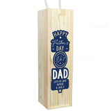 Personalised Happy Father's Day No. 1 Dad Wooden Wine Bottle Box
