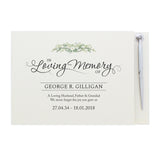 Personalised In Loving Memory Hardback Guest Book & Pen