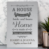 Personalised "A House Is Made Of..." Metal Sign