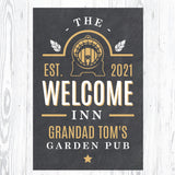 Personalised The Welcome Inn Metal Sign