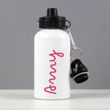 Personalised Pink Name Island Drinks Bottle