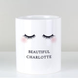 Personalised Eyelashes Ceramic Storage Pot