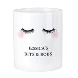 Personalised Eyelashes Ceramic Storage Pot