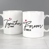 Personalised Together Forever Mug Set
