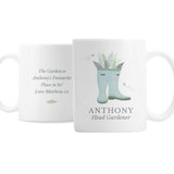 Personalised Blue Wellies Mug