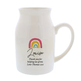 Personalised Rainbow Flower Jug