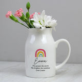 Personalised Rainbow Flower Jug