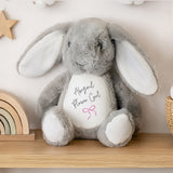 Personalised Pink Bow Bunny