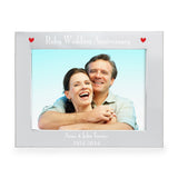 Personalised Silver 7x5 Ruby Anniversary Landscape Photo Frame