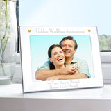 Personalised Silver 7x5 Golden Anniversary Landscape Photo Frame