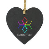 Bespoke Design Printed Slate Hanging Heart