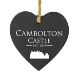 Bespoke Design Printed Slate Hanging Heart