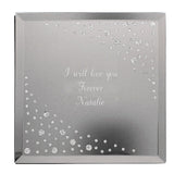 Personalised Any Message Diamante Glass Trinket Box