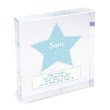 Personalised Stitch & Dot Baby Boy Crystal Token