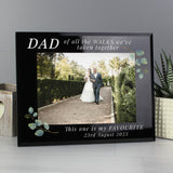 Personalised 'Of All The Walks' 5x7 Glass Wedding Frame