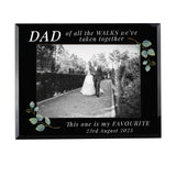 Personalised 'Of All The Walks' 5x7 Glass Wedding Frame